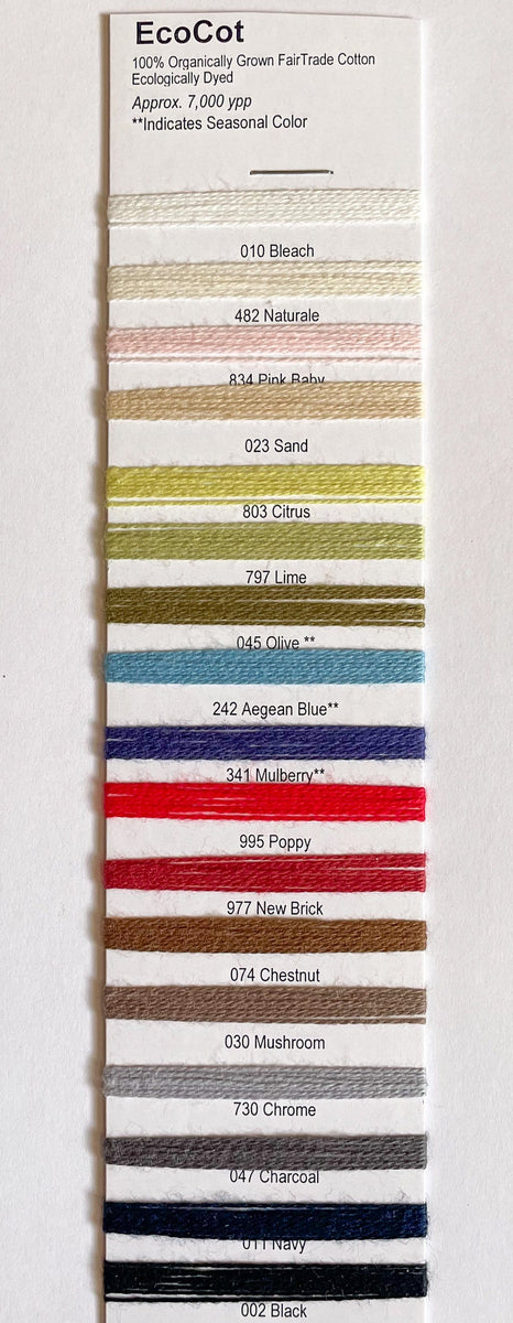 Organic Ecocot Color Card – Cotton Clouds Inc.