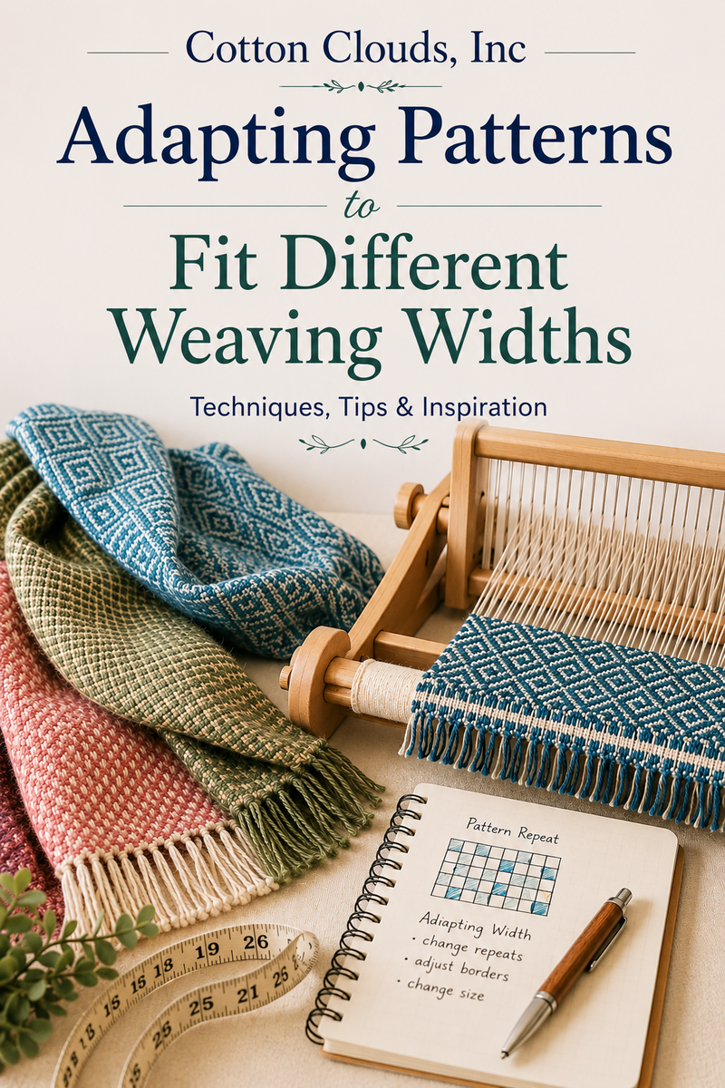 Adapting Patterns to Fit Different Weaving Widths – Cotton Clouds Inc.