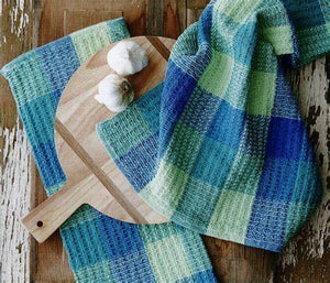 Playing with Blocks Waffle Weave Towels ~ Rigid Heddle Weaving