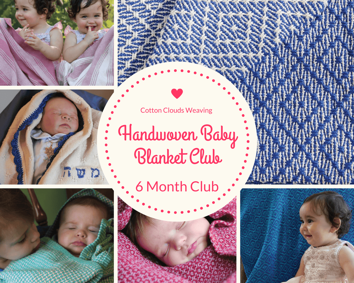 Handwoven Baby Blankets Club 4 Shaft Weaving Cotton Clouds Inc.