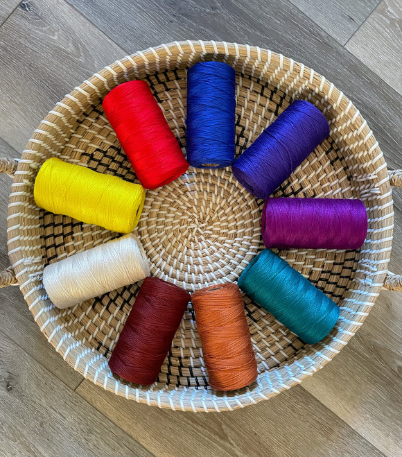 Set of 6 weaving needles: 3 birch wooden and 3 plastic – Peacock & Peony